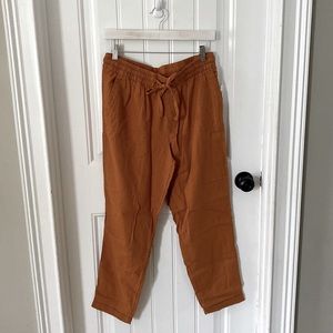Old Navy Womens Medium Linen Pants NEW NWT burnt orange/rust